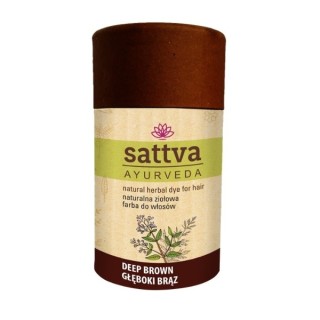 Sattva Ayurveda Natürliche Kräuter-Haarfarbe Dunkelbraun 150g