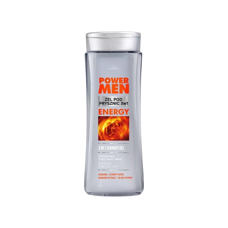 Joanna POWER MEN Żel pod prysznic 3w1 ENERGY 300 ml