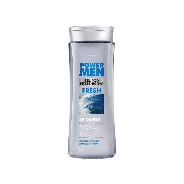 Joanna POWER MEN Żel pod prysznic 3w1 FRESH 300 ml