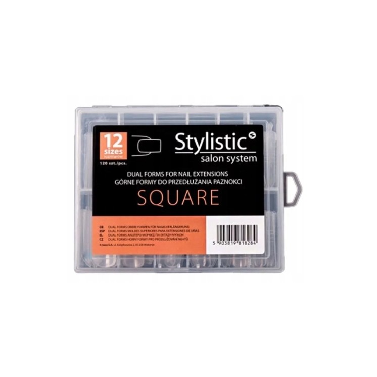Claresa Stylistic Dual Form Formy do przedłużania paznokci Square 120 sztuk