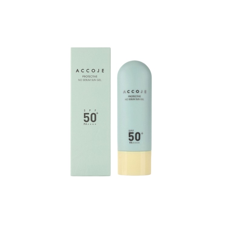 Accoje ochronny Żel przeciwsłoneczny do twarzy No Sebum SPF50+ PA++++ 50 ml