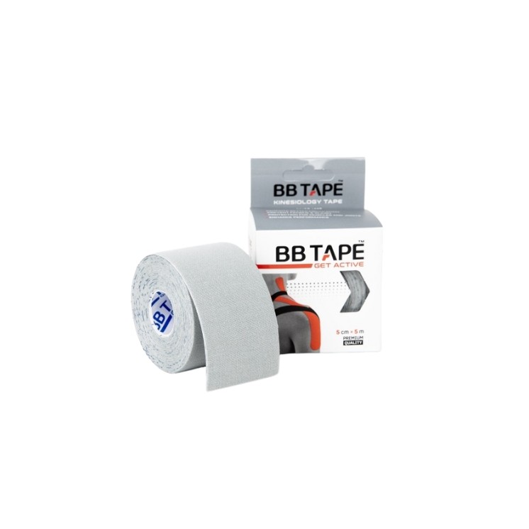 BB Tape Taśma kinezjologiczna Plain Grey 1 sztuka