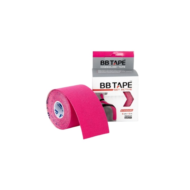 Кінезіологічна стрічка BB Tape Plain Pink 1 шт.