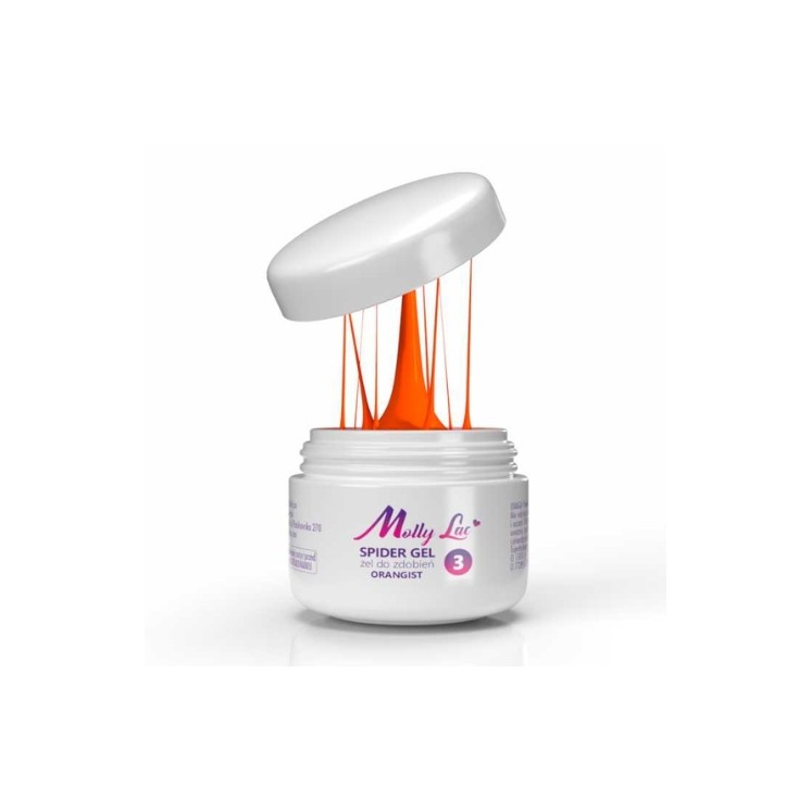 Декоративний гель-гель MollyLac Spider Gel /3/ Orangist 3 мл