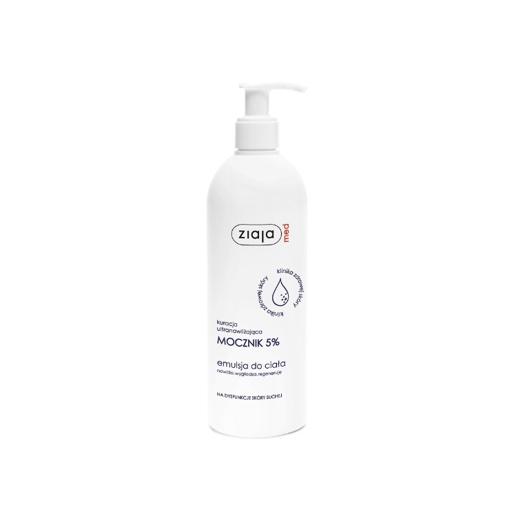 Ziaja Med Ultra-hydraterende behandeling met 5 % ureum Lichaamsemulsie voor droge huidstoornissen 400 ml