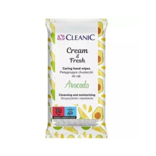 Серветки для рук Cleanic Cream & Fresh Avocado 15 шт.