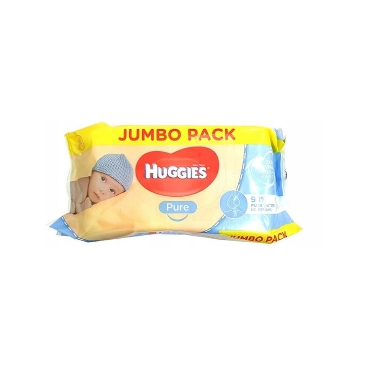 Вологі серветки Huggies Pure 72 шт.