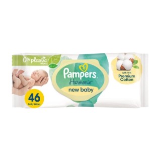 Вологі серветки Pampers Harmonia New Baby 46 шт.