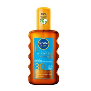 Сонцезахисний спрей Nivea Sun Protect& Bronze Активатор натуральної засмаги SPF30 200 мл
