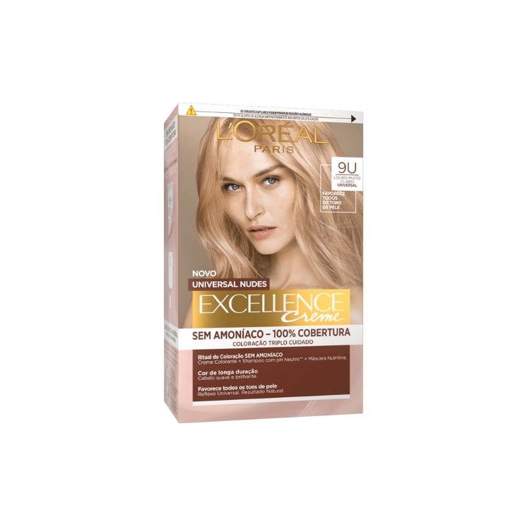 L'oreal Excellence Nudes Farba do włosów /9U/ Bardzo Jasny Blond