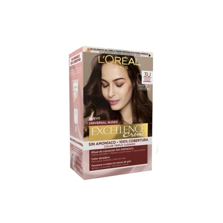 L'oreal Excellence Nudes Farba do włosów /3U/ Ciemny Braz