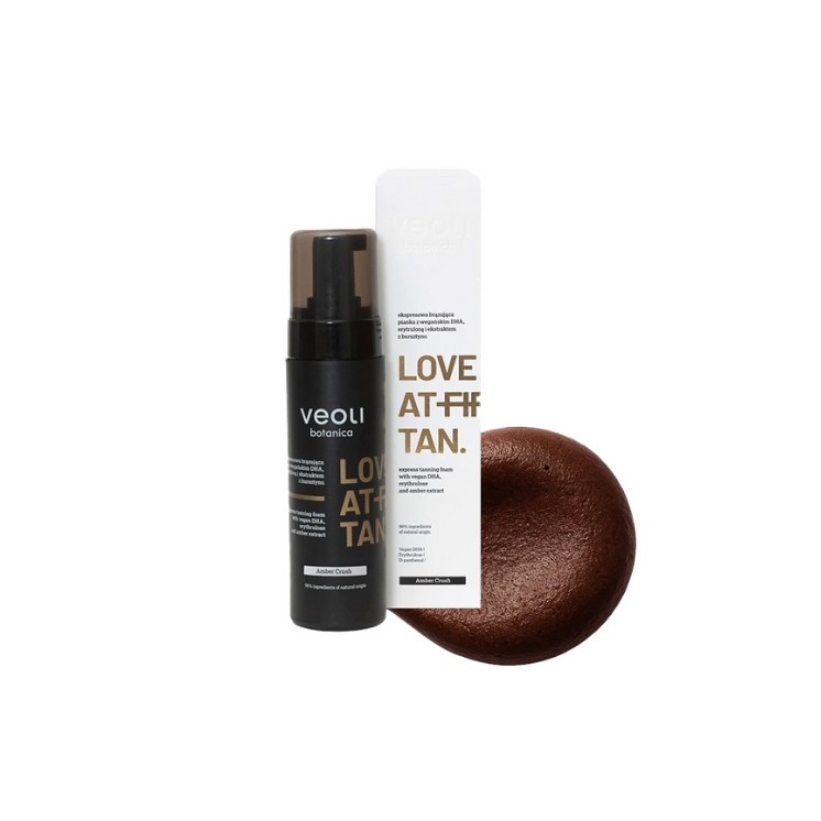 Veoli Botanica Love At First Tan ekspresowa Pianka brązująca do ciała karmlowy odcień Amber Crush 200 ml