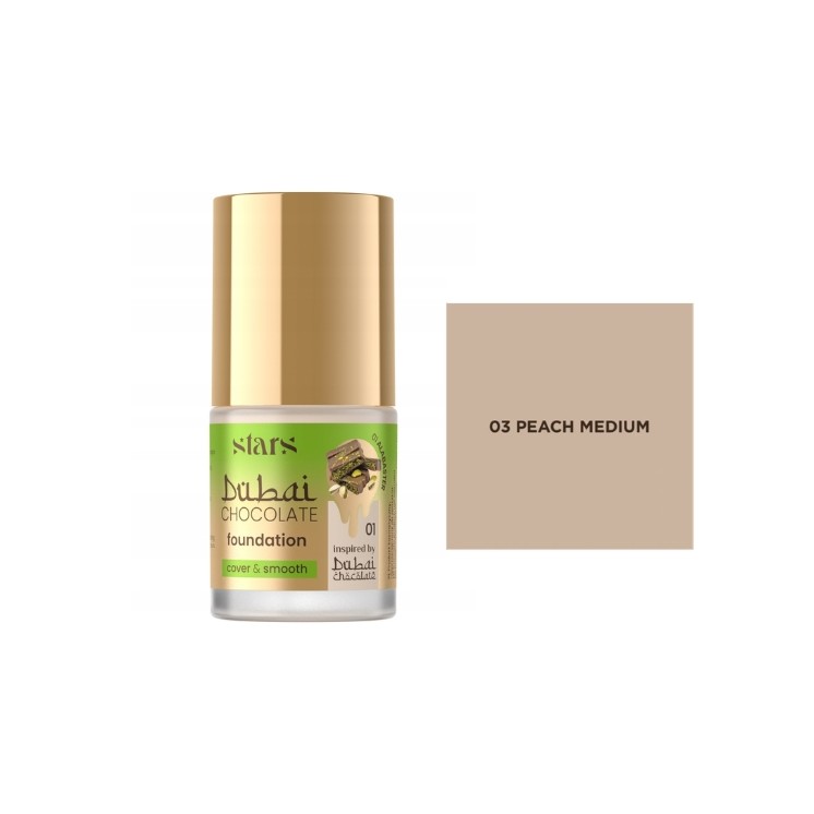 Тональний крем Stars from the stars Dubai Chocolate Foundation /03/ Peach Medium 25 г
