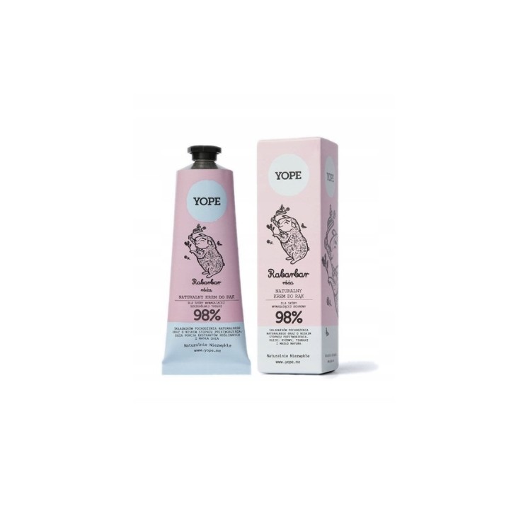 YOPE naturalny Krem do rąk Rabarbar i Róża 50 ml