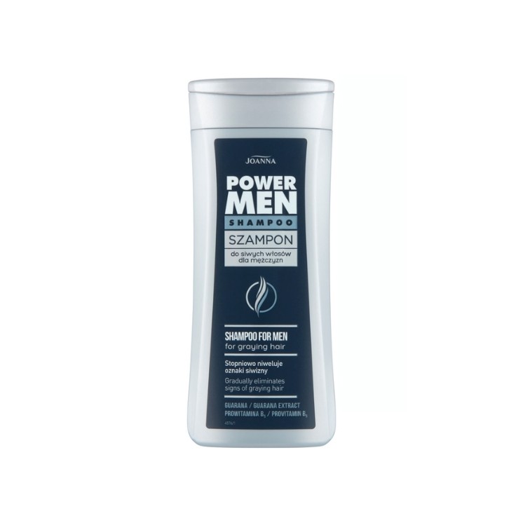 Joanna POWER MEN Szampon do włosów niwelujący siwiznę 200 ml