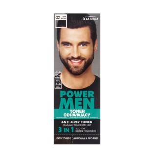Joanna POWER MEN odświający Toner /02/ Dark Brown 80 g