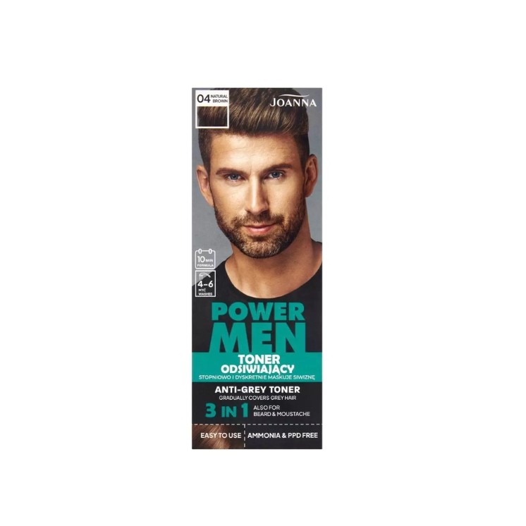 Joanna POWER MEN odświający Toner /04/ Natural Brown 80 g